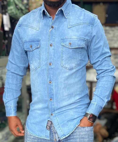 Chemise en denim homme
