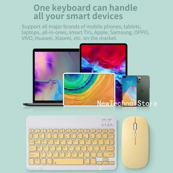 Bluetooth keyboard with mouse combo