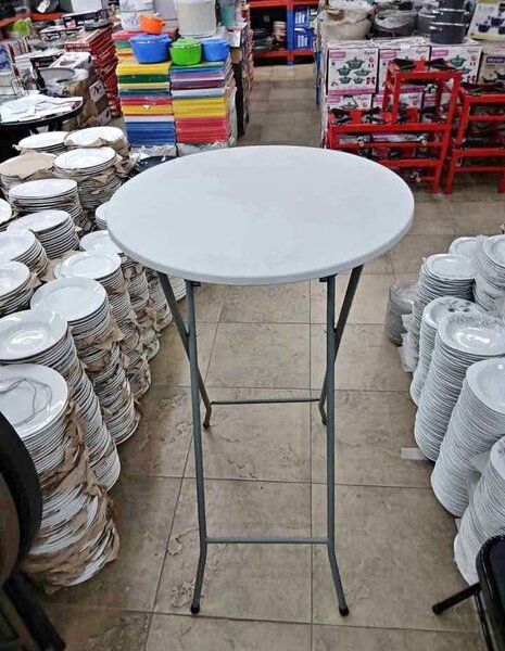 Table pliante haute blanche