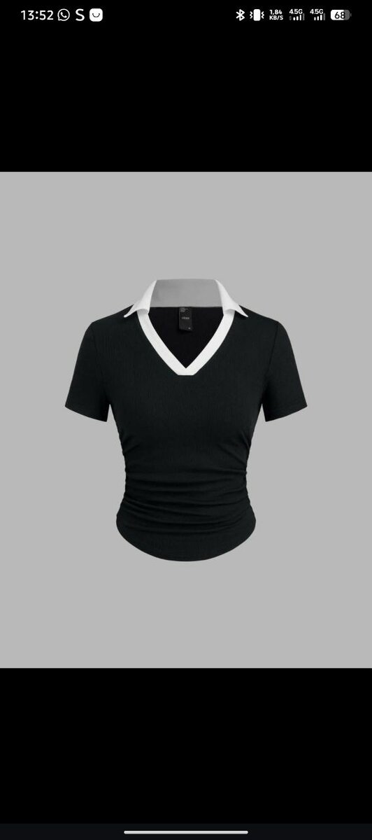 Haut col V chic femme