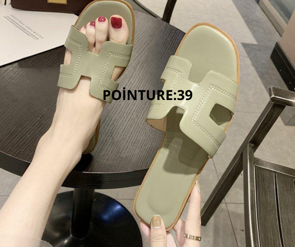 Sandales plates en cuir élégantes