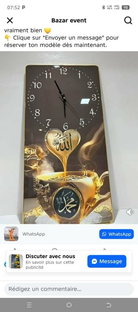 Horloge murale design artistique