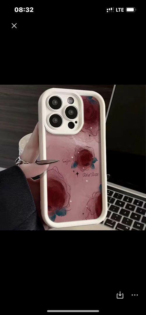 Coque iPhone Motif Fleur Rouge