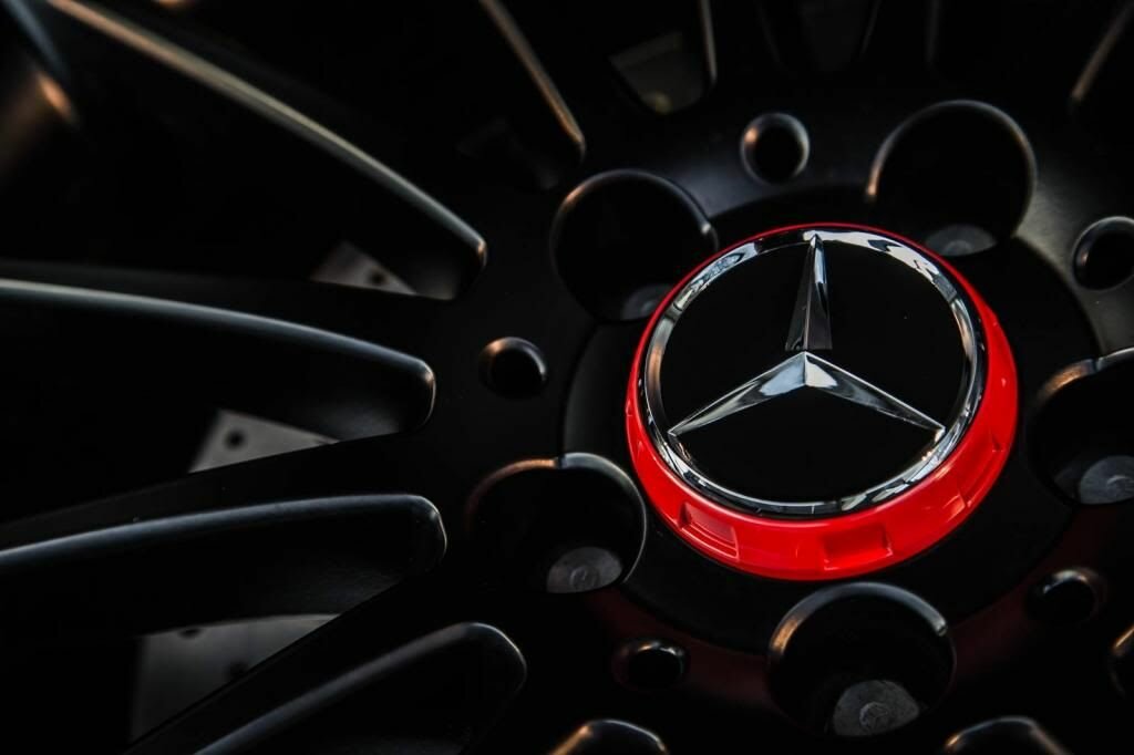 Logo Jante 3D Mercedes Rouge