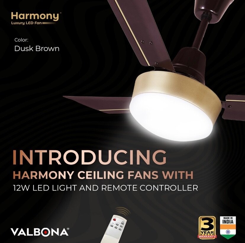 VALBONA Harmony Ceiling Fan Luxury Led, Remote Control-Beige