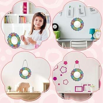 Miroir mural décoratif coloré