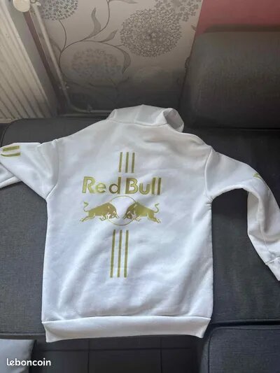 Sweat à capuche Red Bull blanc