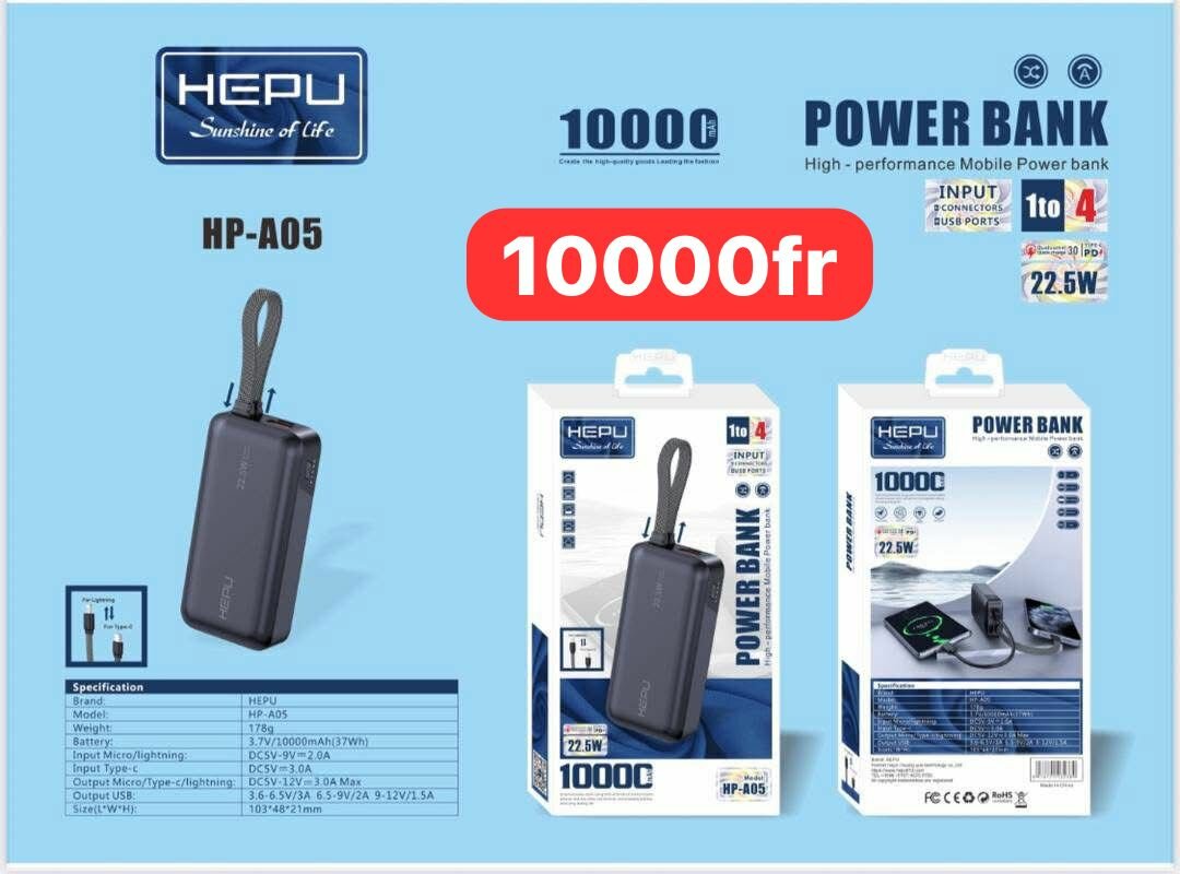 Power Bank HEPU 10000mAh