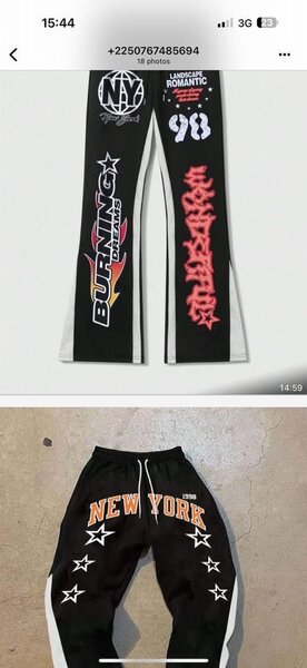 Pantalons streetwear imprimés