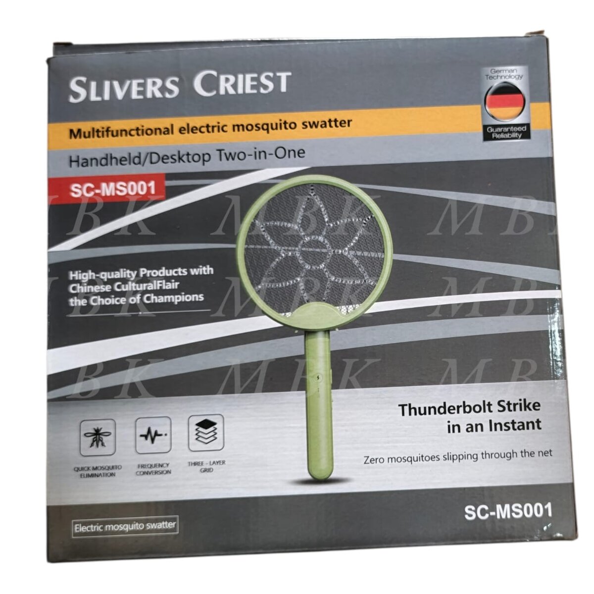 Racquet anti-moustiques électrique Slivers Criest SC-MS001