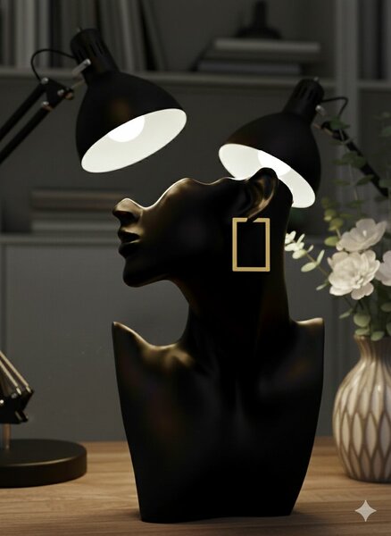 Boucles d'oreilles carrées chic