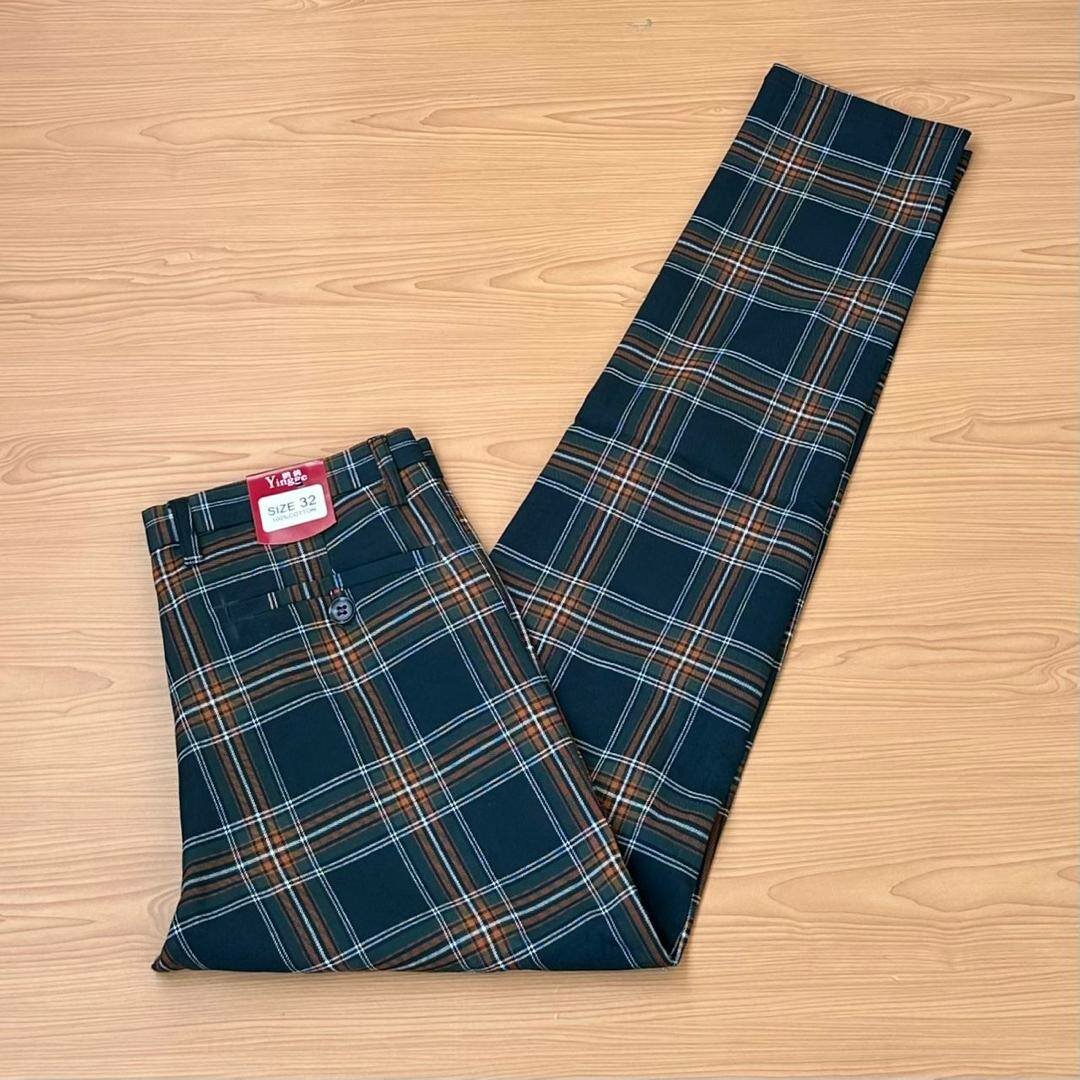 Check fashion trousers