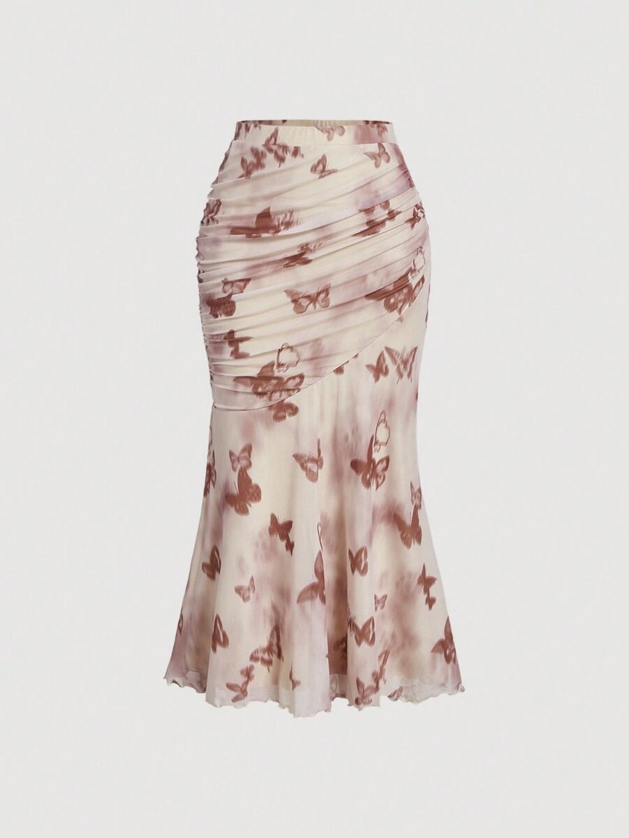 Jupe Évasée Imprimée Femme