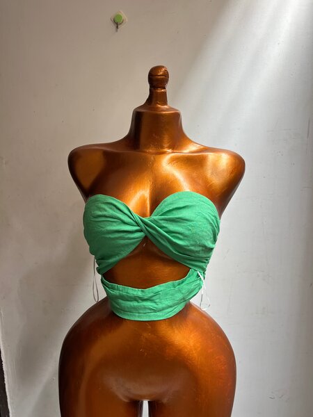 Haut bandeau vert élégant