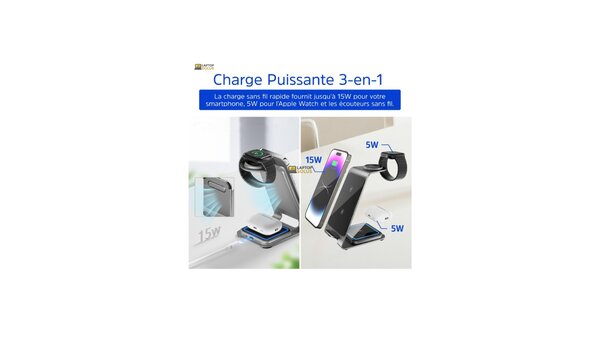 Chargeur Sans Fil 3-en-1