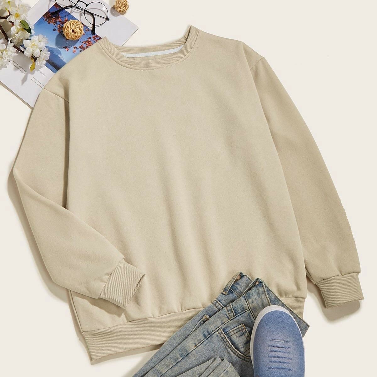 Very thick plain  sweatshirt