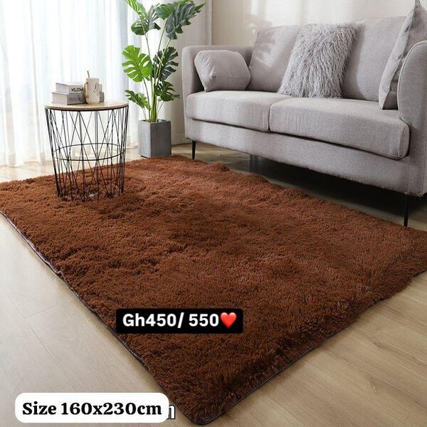Fluffy carpet brown 160x230