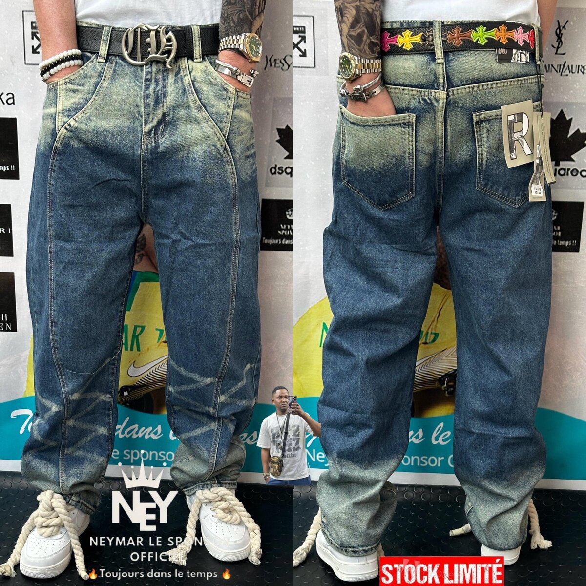 Jeans décontractés imprimés tendance