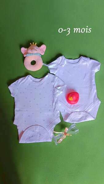 Body bébé coton 0-3 mois
