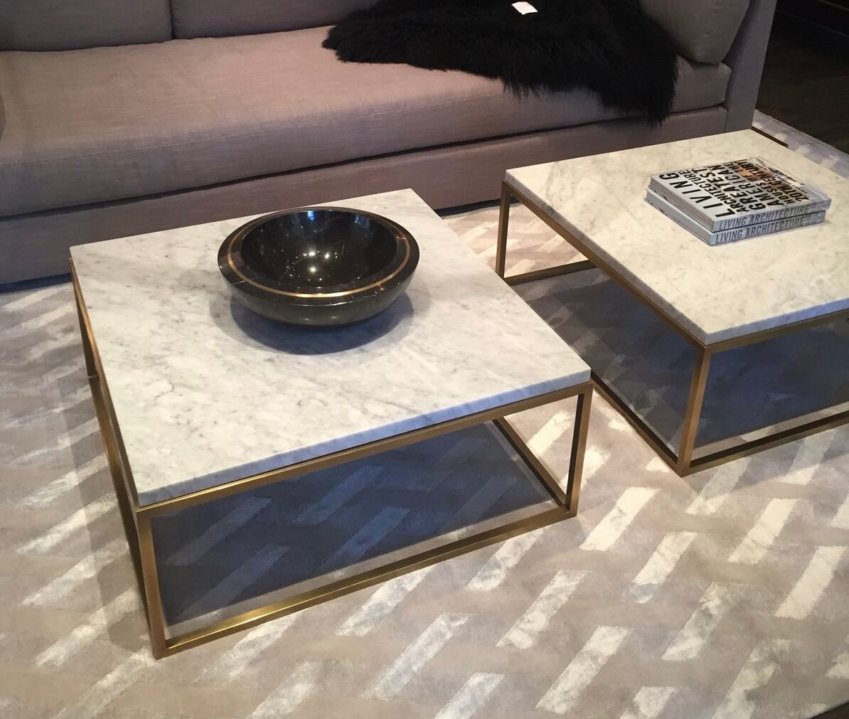 Tables basses en marbre élégant