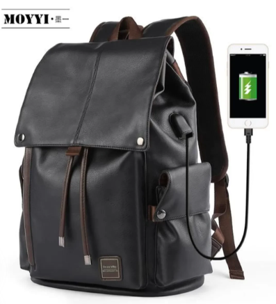 Sac à Dos Simili, MOYYI célèbre marque école Style sac à dos en cuir sac pour collège conception Simple hommes