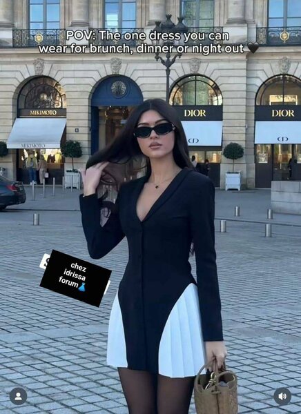 Robe élégante noir et blanc