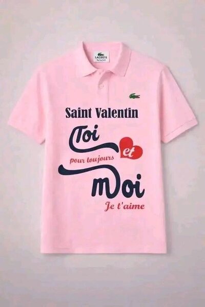 Lacoste homme rose Saint Valentin