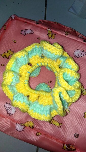 Chouchou tricoté coloré