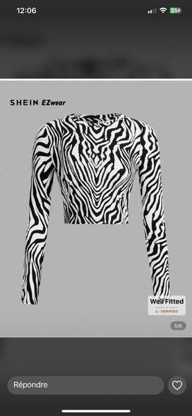 Haut court à manches longues