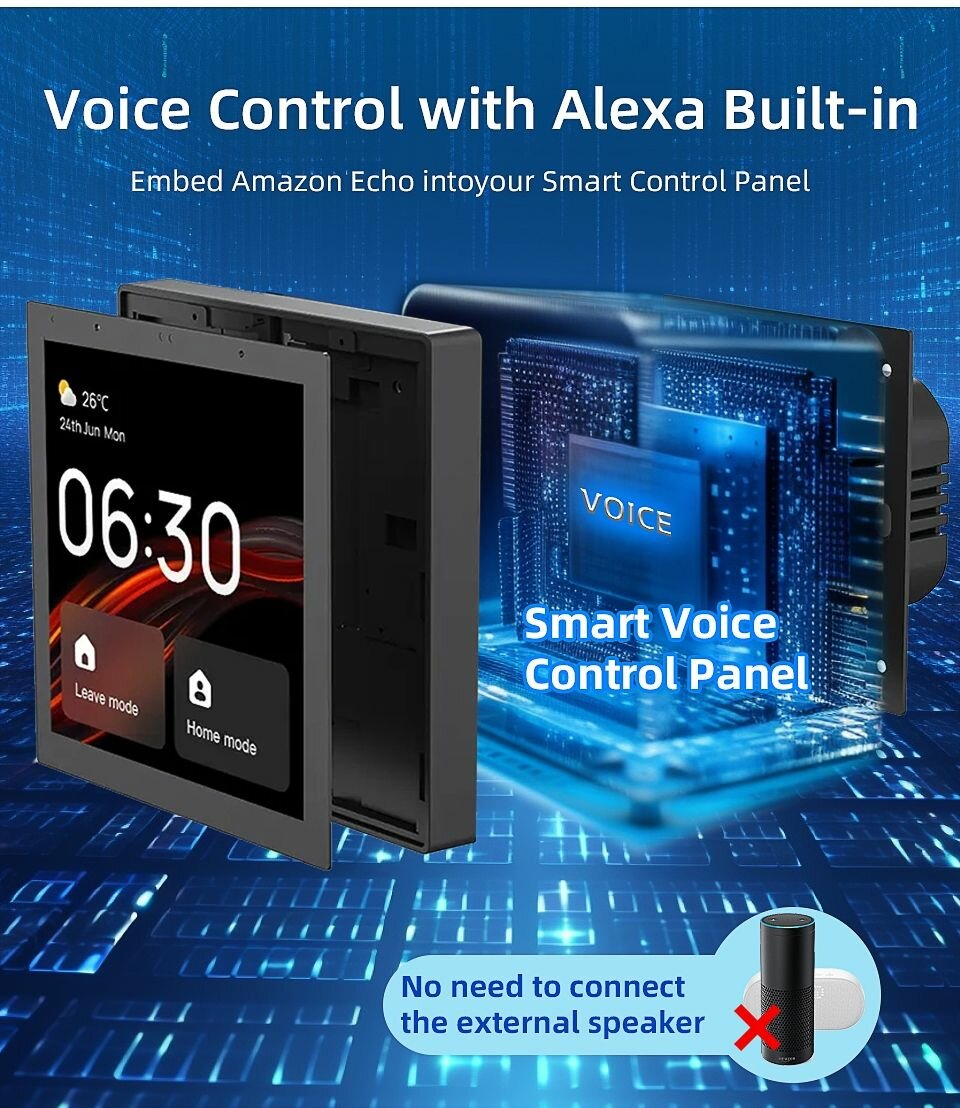 Panneau de contrôle intelligent Alexa