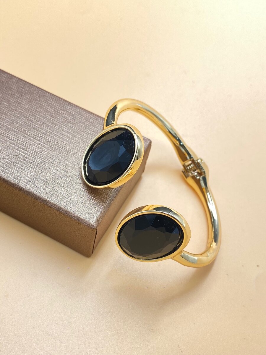 Bracelet doré en cristal coloré