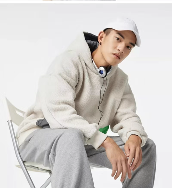 ASICS Colorblock Sherpa Hoodie 'Beige' 2203A154-020