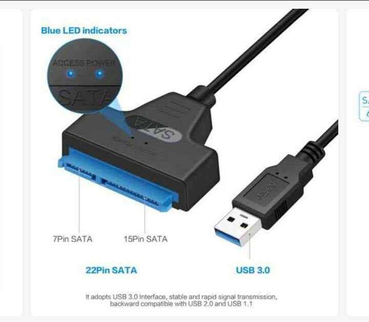 Adaptateur câble Usb 3.0 vers disque dur SSD SATA 2,5"