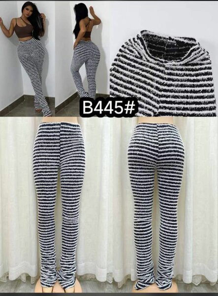 Leggings rayés confortables