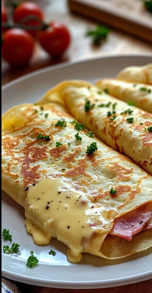 6 crêpes au jambon