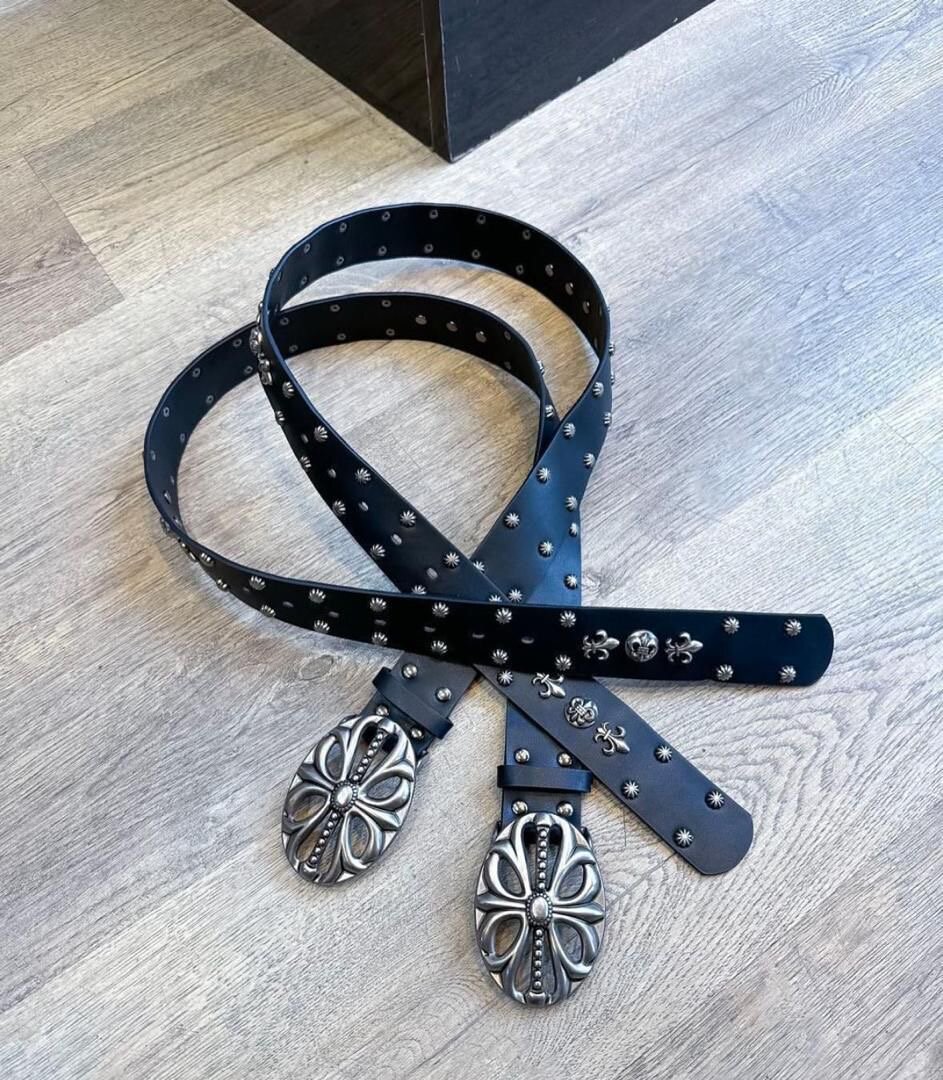 Ceinture en cuir avec motifs