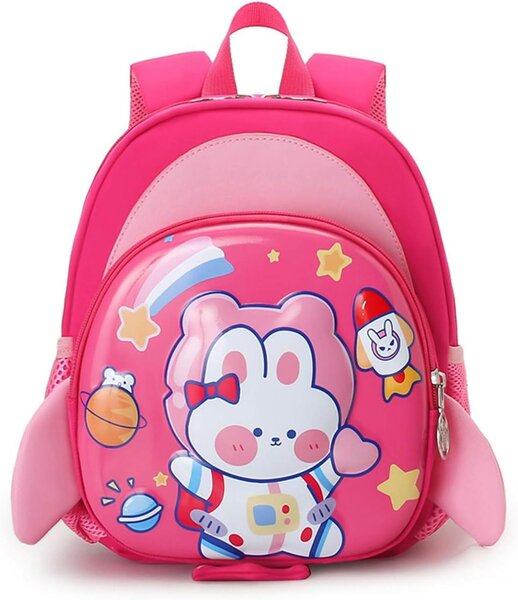 Sac à dos enfant motif lapin rose