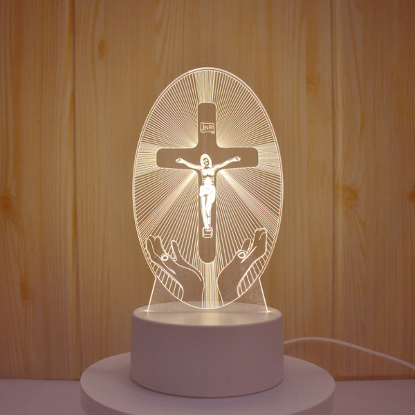 Lampe LED 3D Jésus