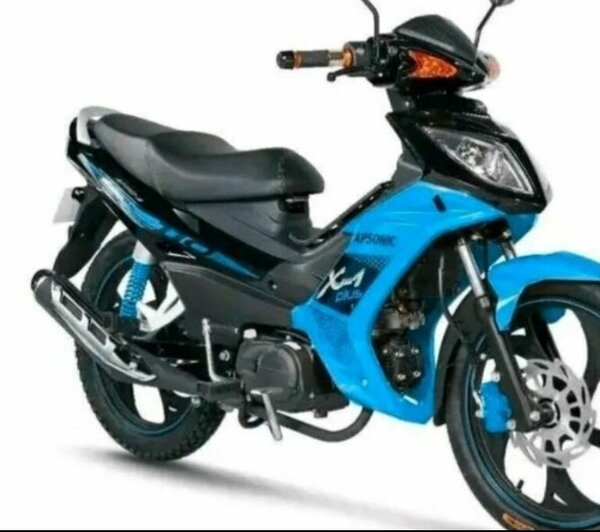 Moto enfant électrique bleu