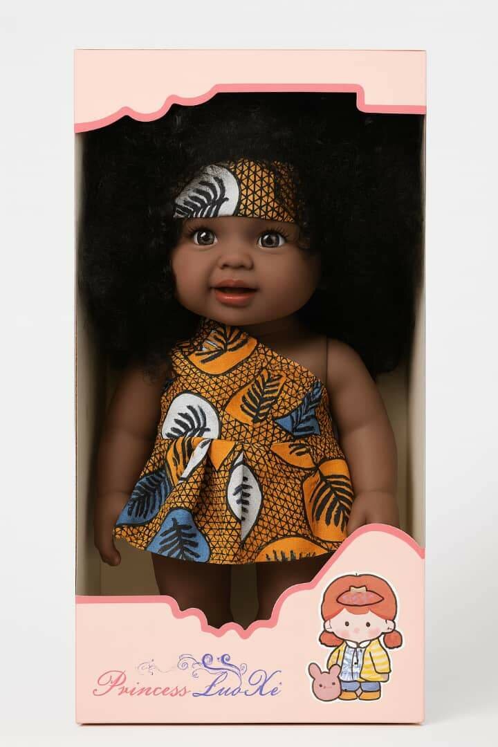 Poupée Afro en Tissu Coloré