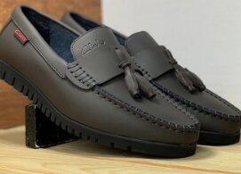 Fashionable men's loafers grey