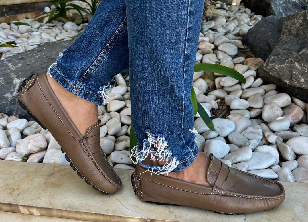 Mocassins en cuir pour homme