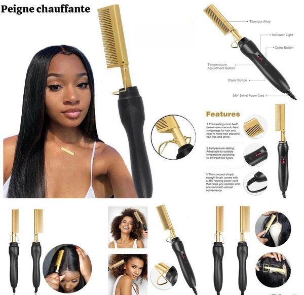 Peigne chauffante