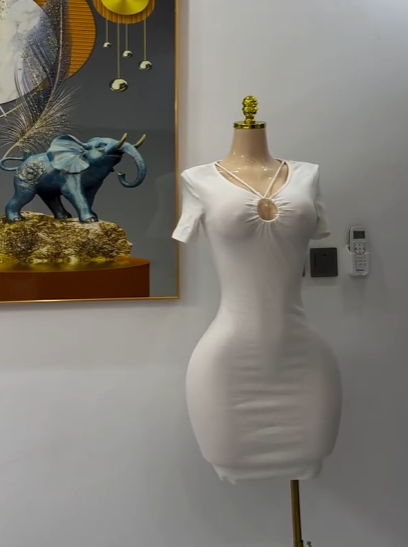 Bodycon mini dress white