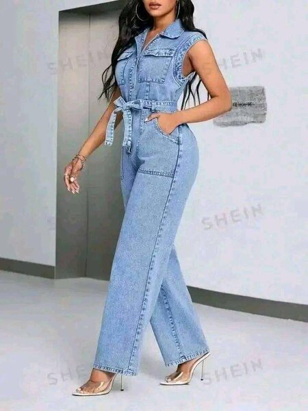 Combinaison en jeans pour femme