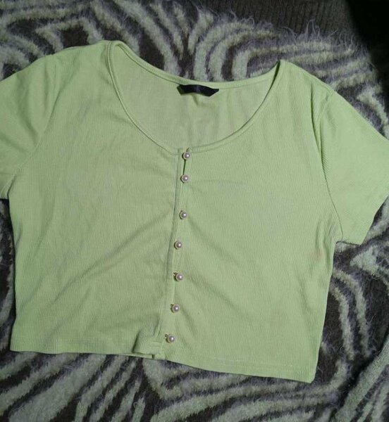 Top cropped vert frais