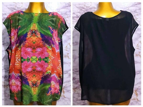 Top  mousseline imprimé floral