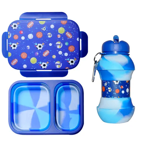 Collapsible lunch bowl and water bottle