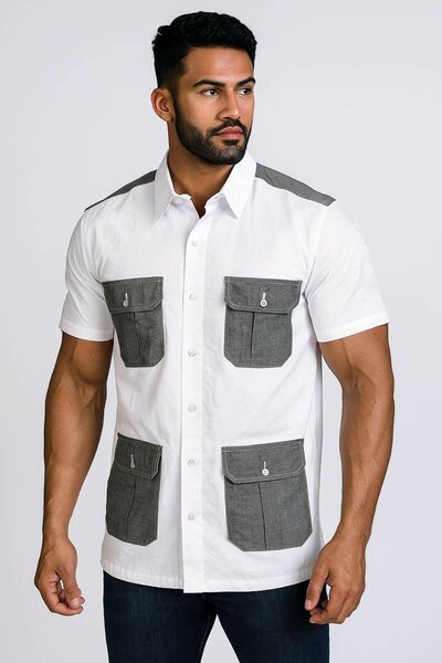 Chemise militaire homme élégante