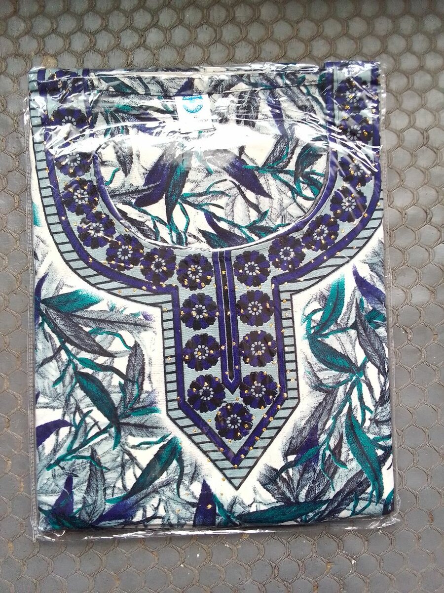 Boubou en soie + long foulard